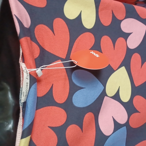 NWT Twenty second long sleeve sweater Size S Navy/red/pink/yellow hearts - Picture 6 of 7